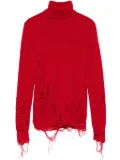 MM6 Maison Margiela distressed sweater - Red