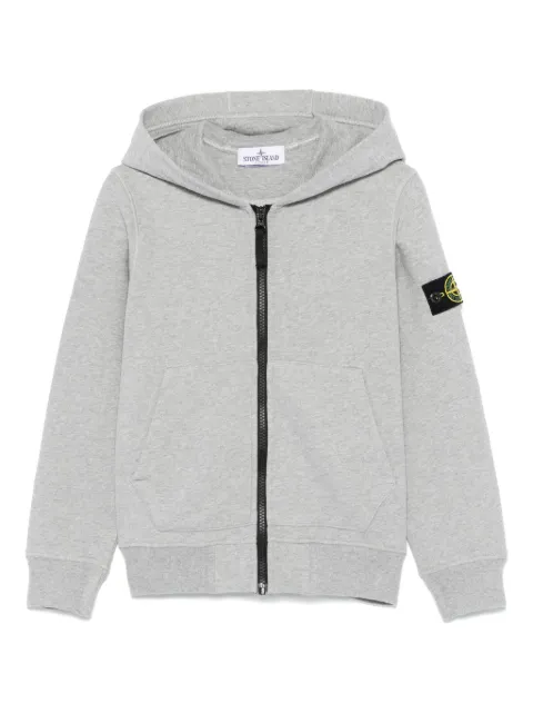 Stone Island Junior organic-cotton fleece hoodie