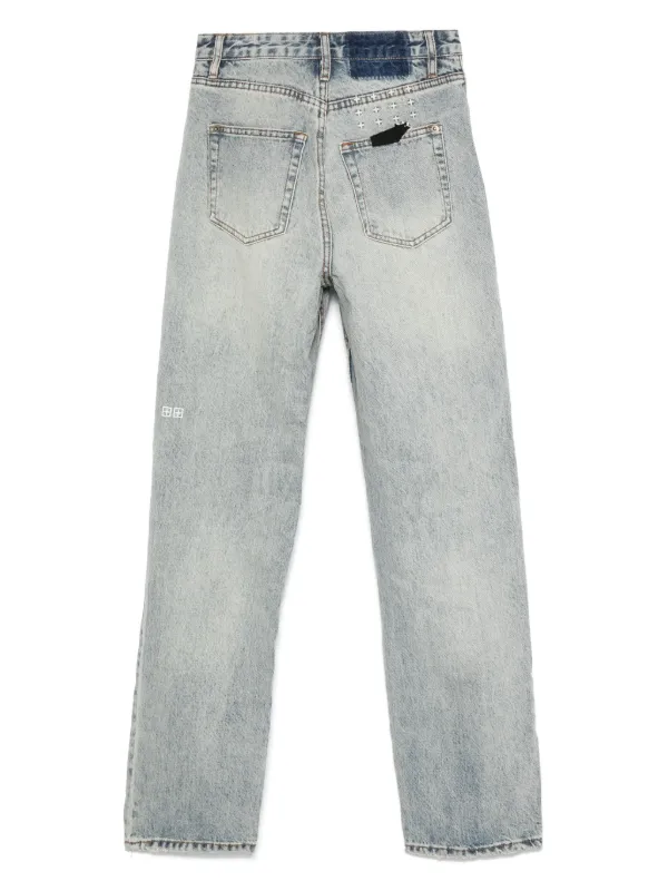 Outlet NWT Ksubi Playback Skream Trashed Jeans High Rise Relaxed Straight