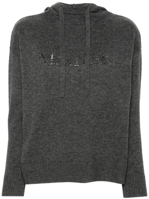 'S Max Mara crystal-logo hoodie Women