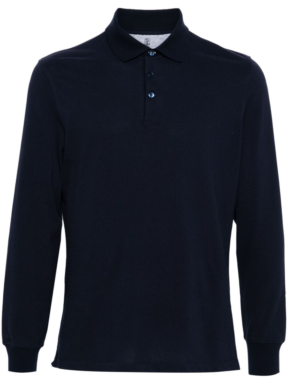 Brunello Cucinelli Polo con ricamo logo - Blu