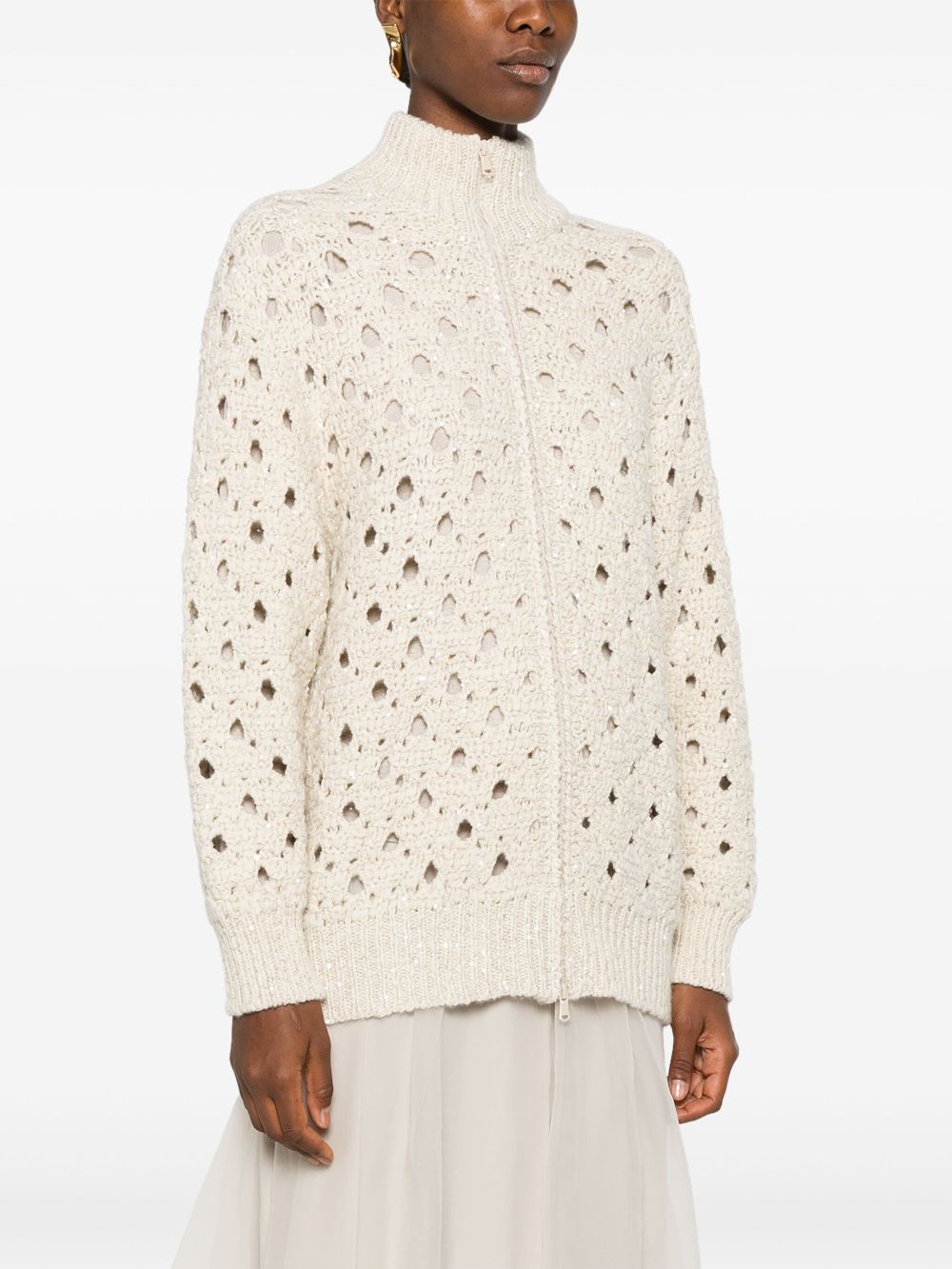 Buy authentic for cheap Brunello Cucinelli sequinned cardigan Women