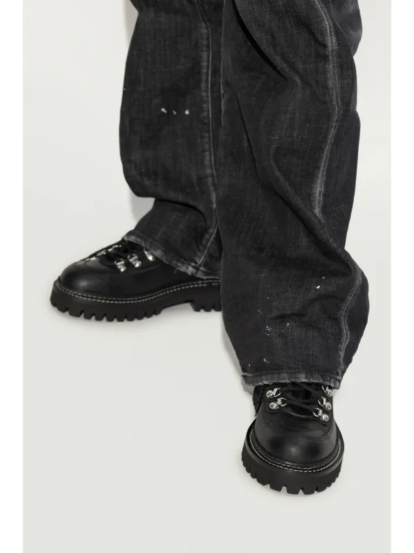 DSQUARED2 レザー ブーツ | ブラック | FARFETCH JP