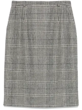 ドルチェ&ガッパーナ　チェックスカート Dolce & Gabbana チェック スカート | ブラック | FARFETCH JP