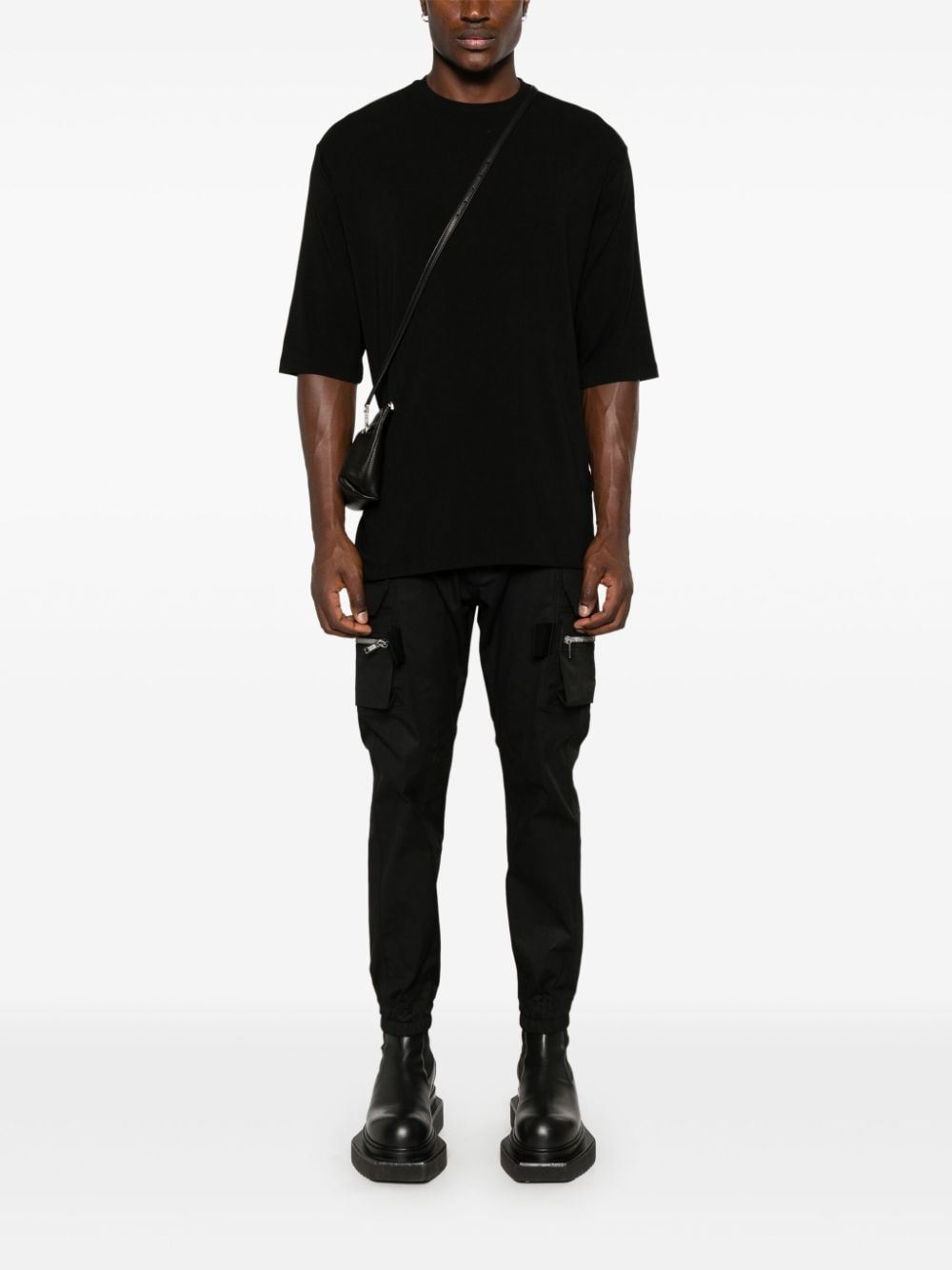 Shop Thom Krom Embroidered-motif T-shirt In Black