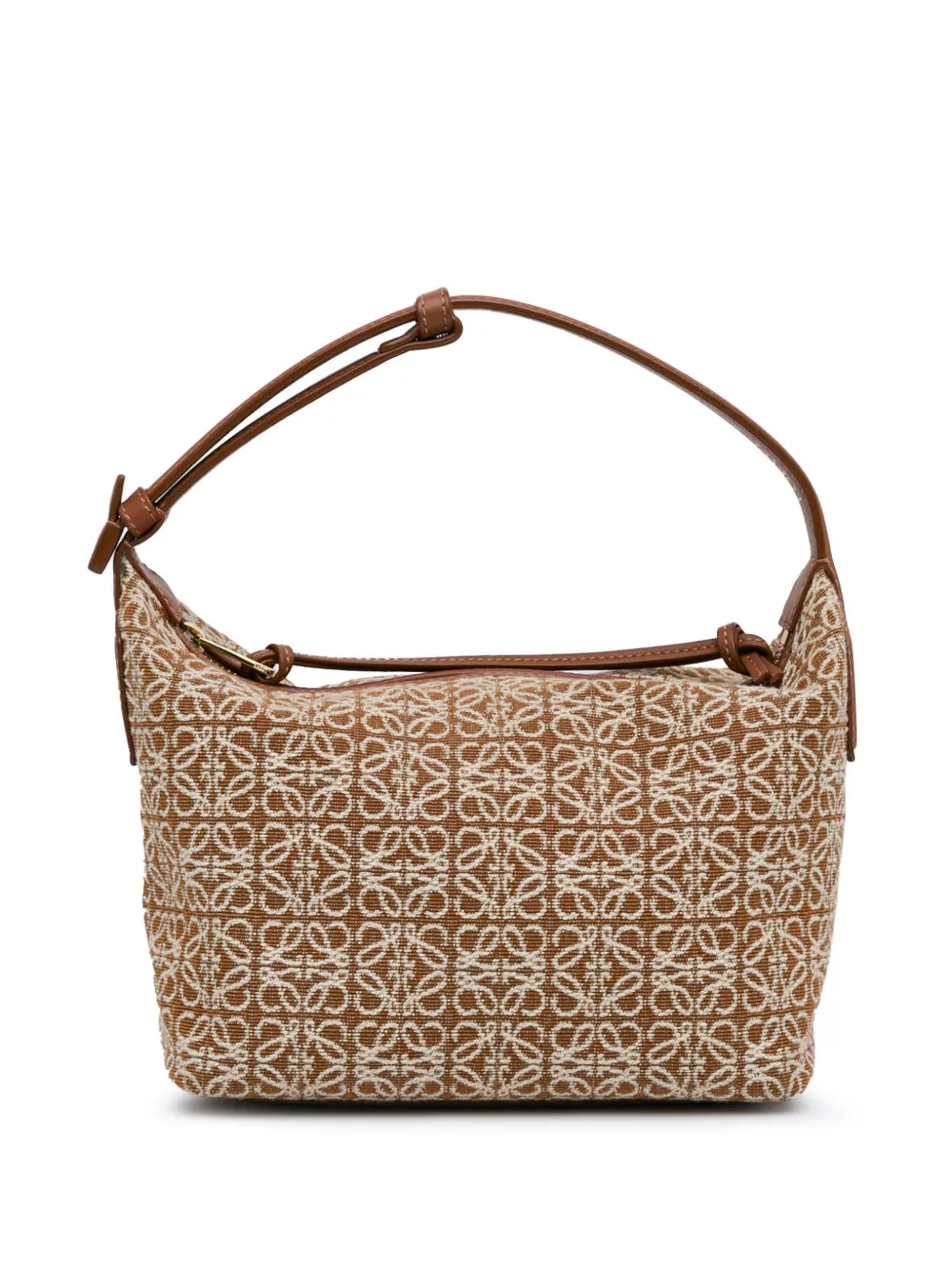 Loewe Pre-Owned 2022 Small Anagram Jacquard Cubi shoulder bag - Brown