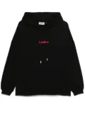 GCDS Hotline-embroidered hoodie - Black