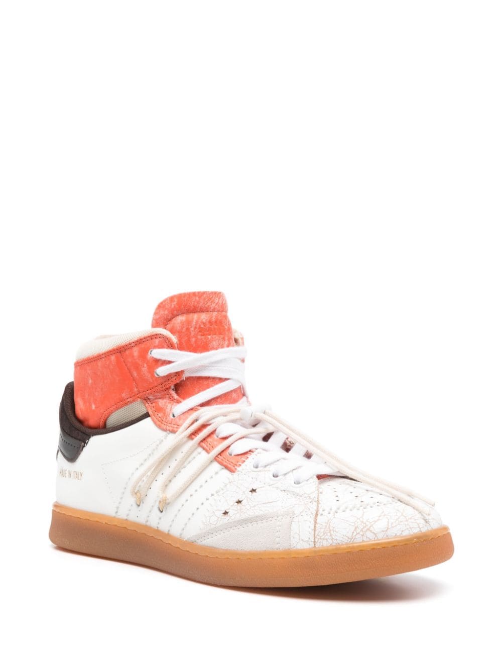 Shop Hidnander The Cage Dual Classic Sneakers In White