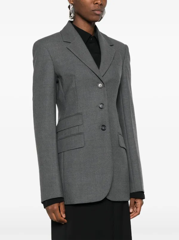 【送料&関税込】SportMax Opice Blazer Short pinstriped blazer, black | Sportmax