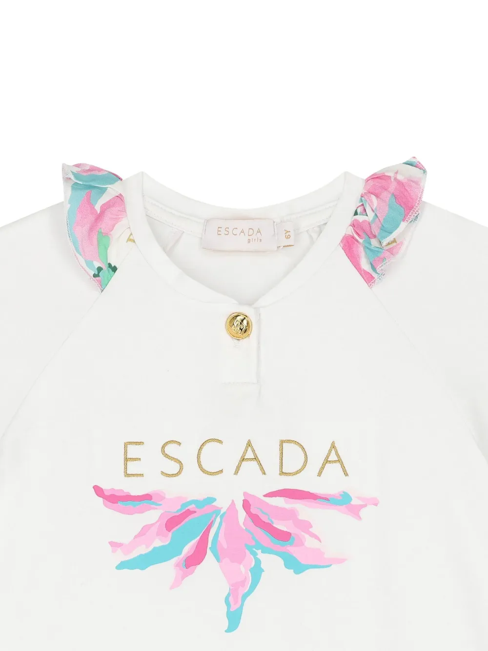 Escada Kids Jurk met logo Wit