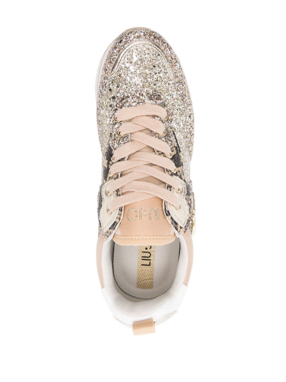 LIU JO glitter platform sneakers Neutrals