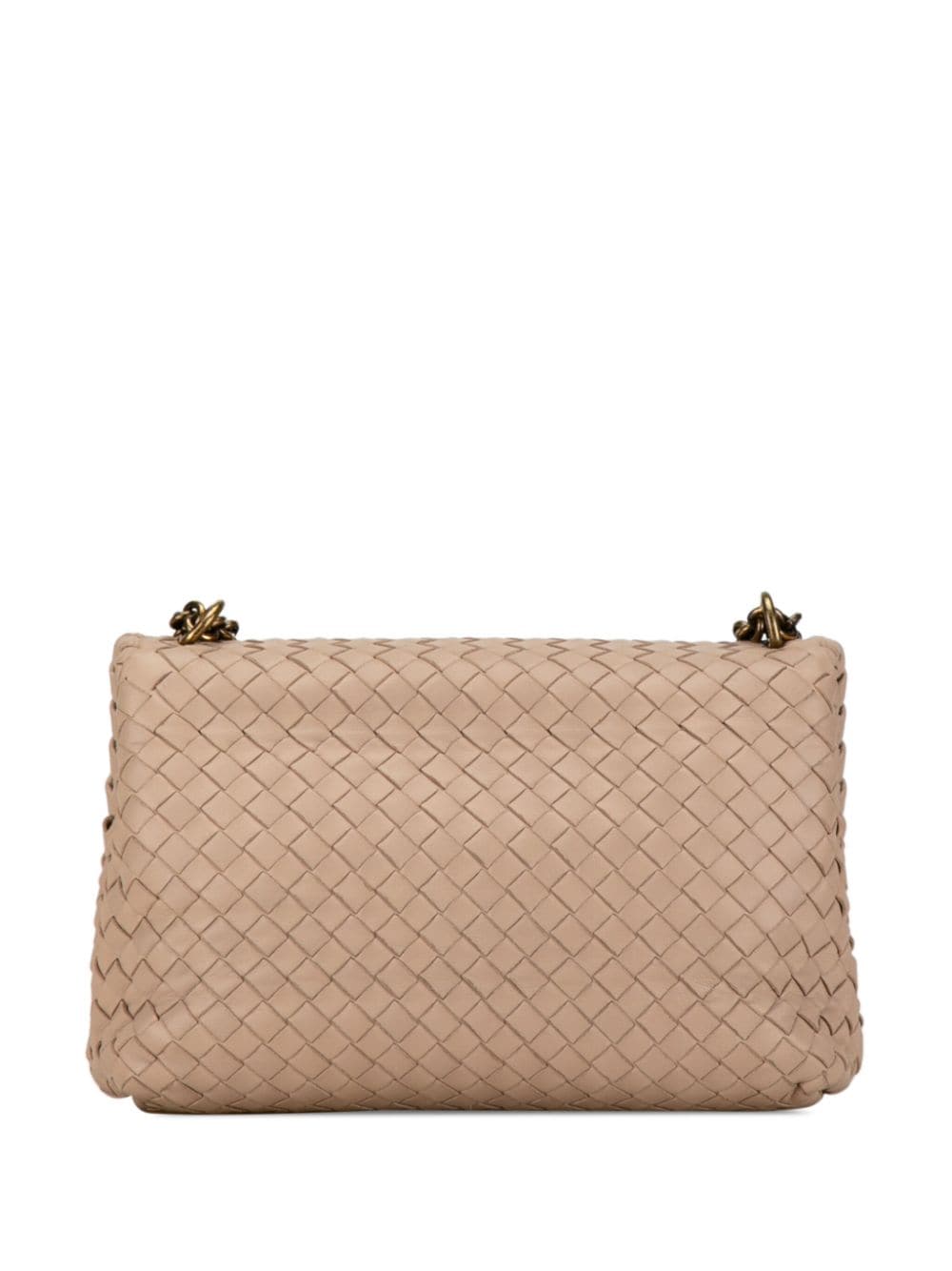 Bottega Veneta Pre-Owned 2012-2023 kleine Olimpia Intrecciato schoudertas - Bruin