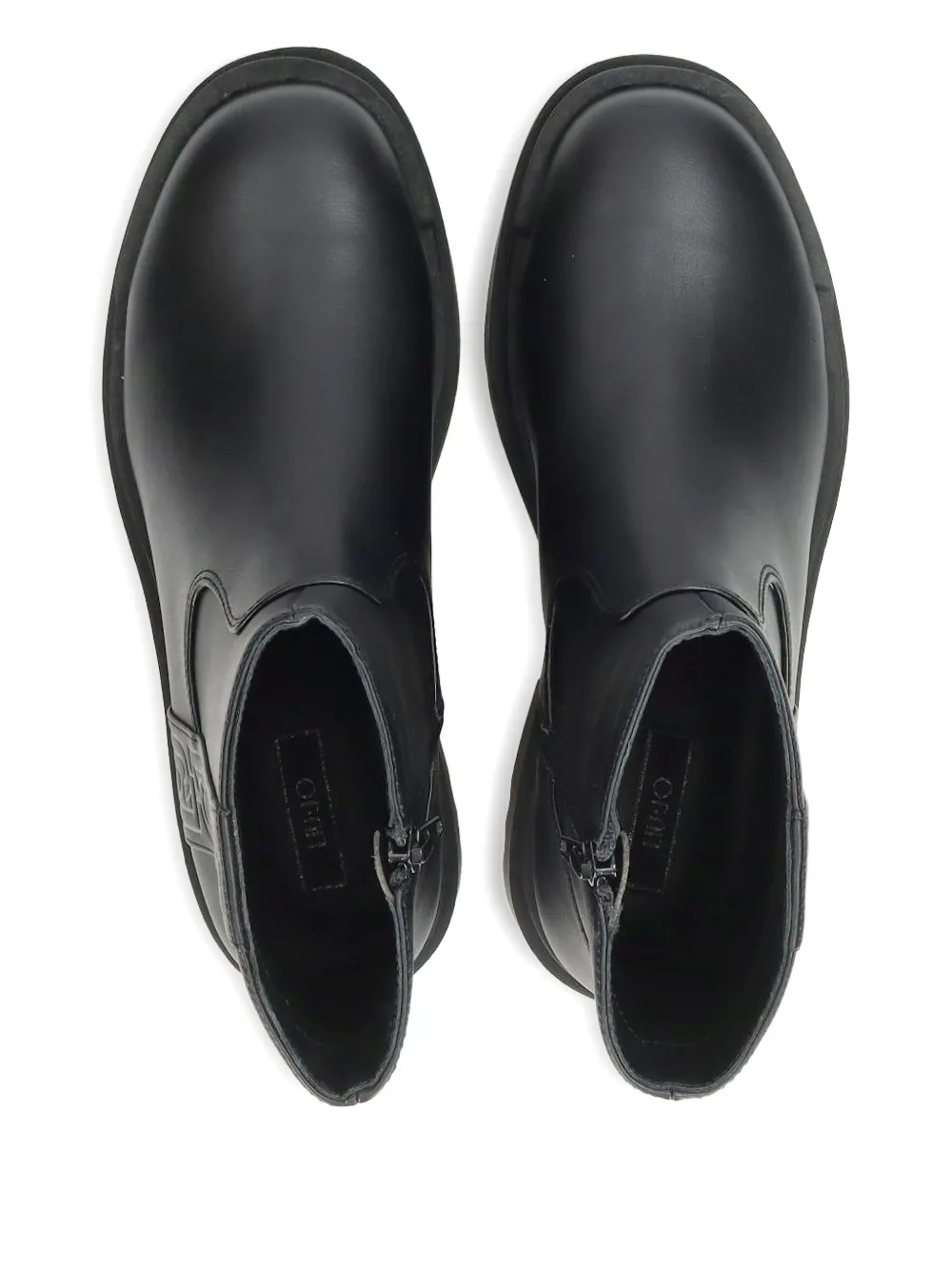 Liu •jo Logo Platform Boots In Black