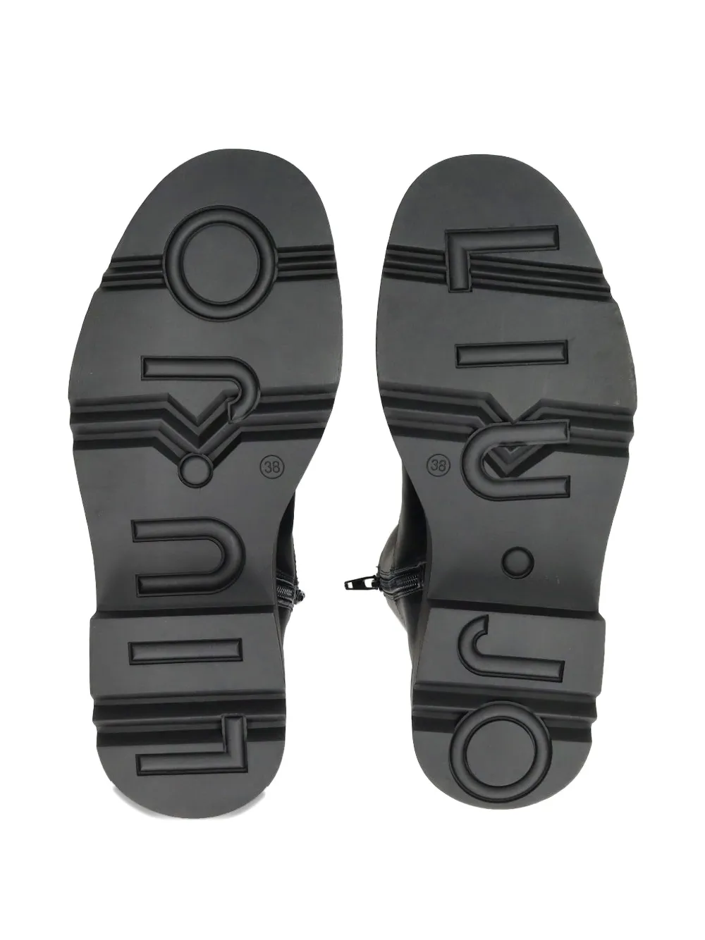 Liu •jo Logo Platform Boots In Black