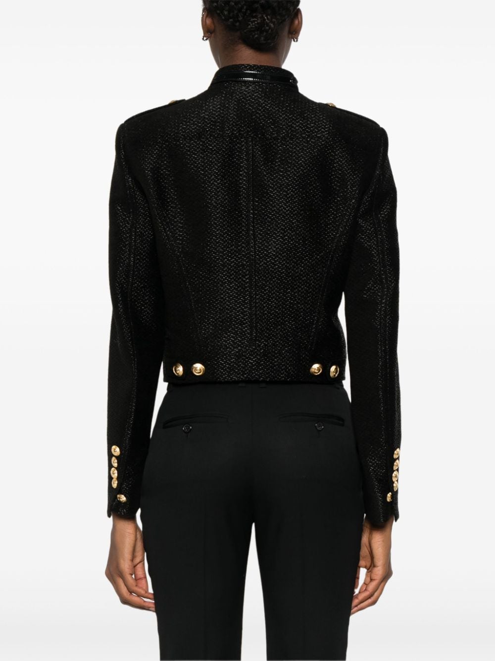 Shop Tom Ford Tweed Jacket In Black