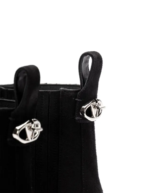 VALENTINO Vロゴ スエード ブーツ Valentino Garavani Vロゴ スエードブーツ | ブラック | FARFETCH JP