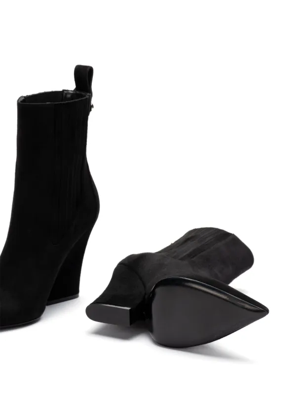 VALENTINO Vロゴ スエード ブーツ Valentino Garavani Vロゴ スエードブーツ | ブラック | FARFETCH JP