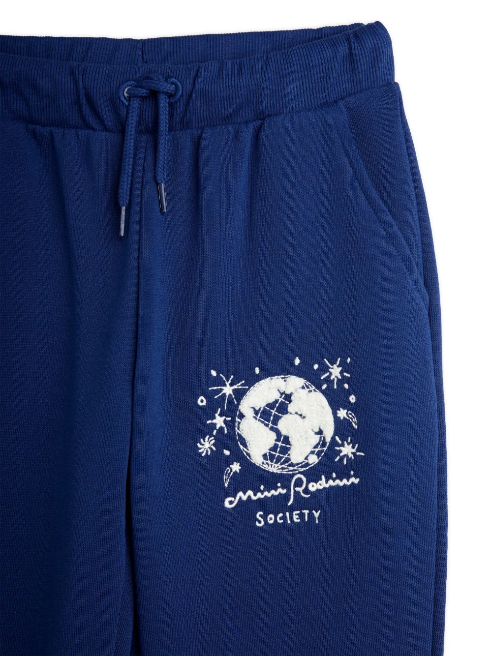 Mini Rodini Joggingbroek met logo Blauw