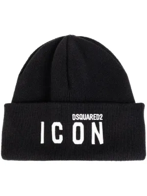 DSQUARED2 アイコンパッチ ビーニー | ブラック | FARFETCH JP