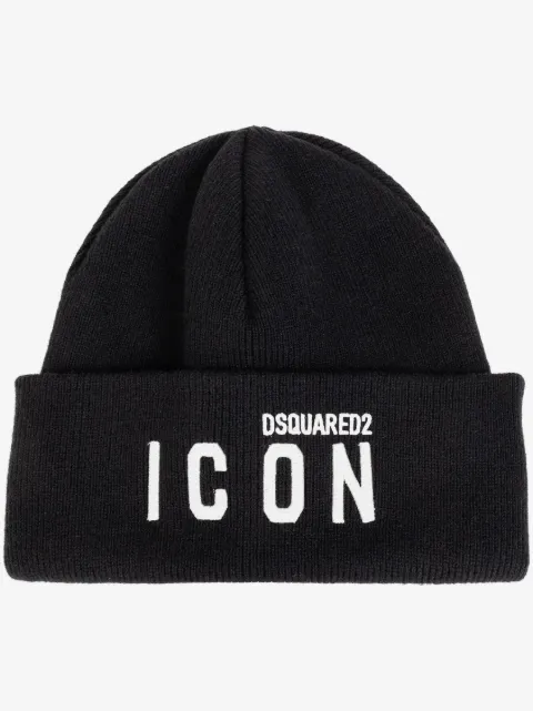 DSQUARED2 intarsia-knit logo beanie