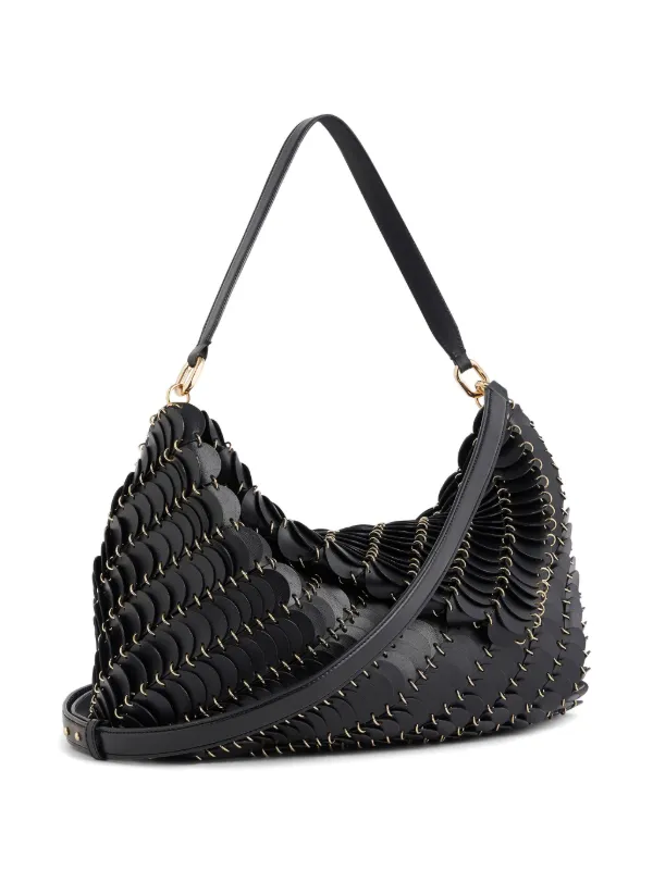 Rabanne Paco Leather Shoulder Bag | Black | FARFETCH NZ