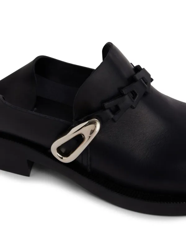 Rabanne レザーミュール | ブラック | FARFETCH JP