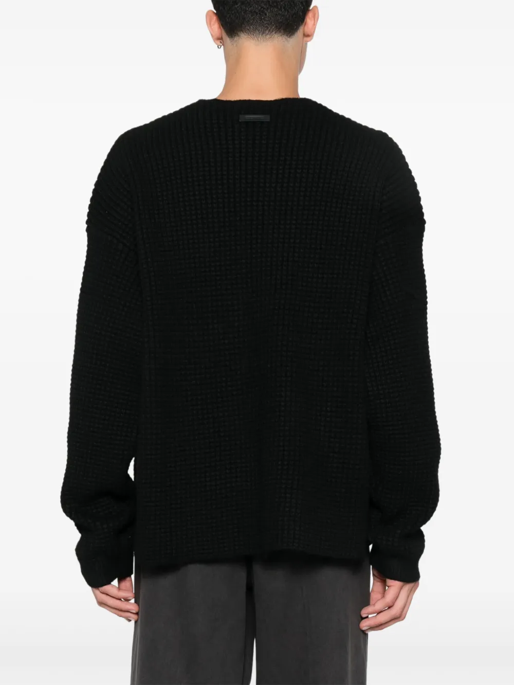 FEAR OF GOD ESSENTIALS Trui met logopatch Zwart