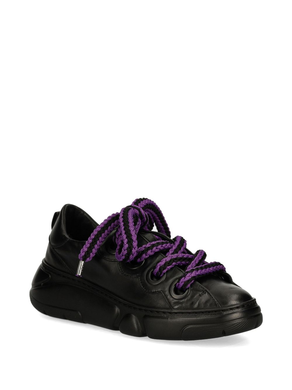 AGL leather sneakers - Zwart