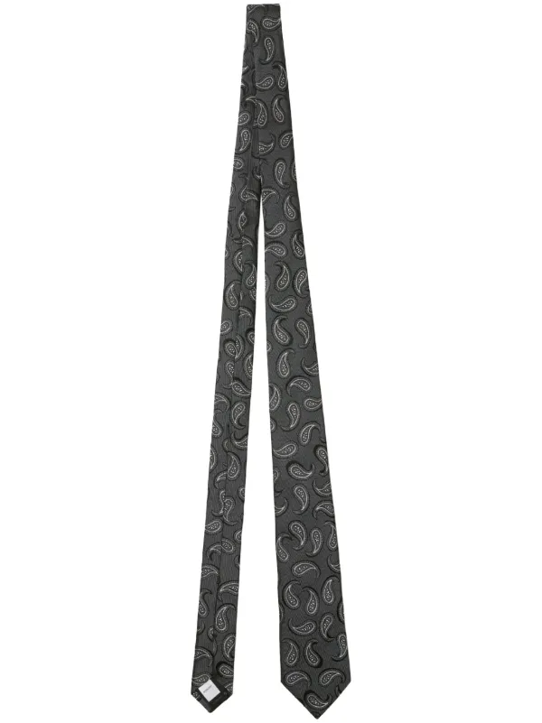 Burberry paisley print Tie Grey FARFETCH JO