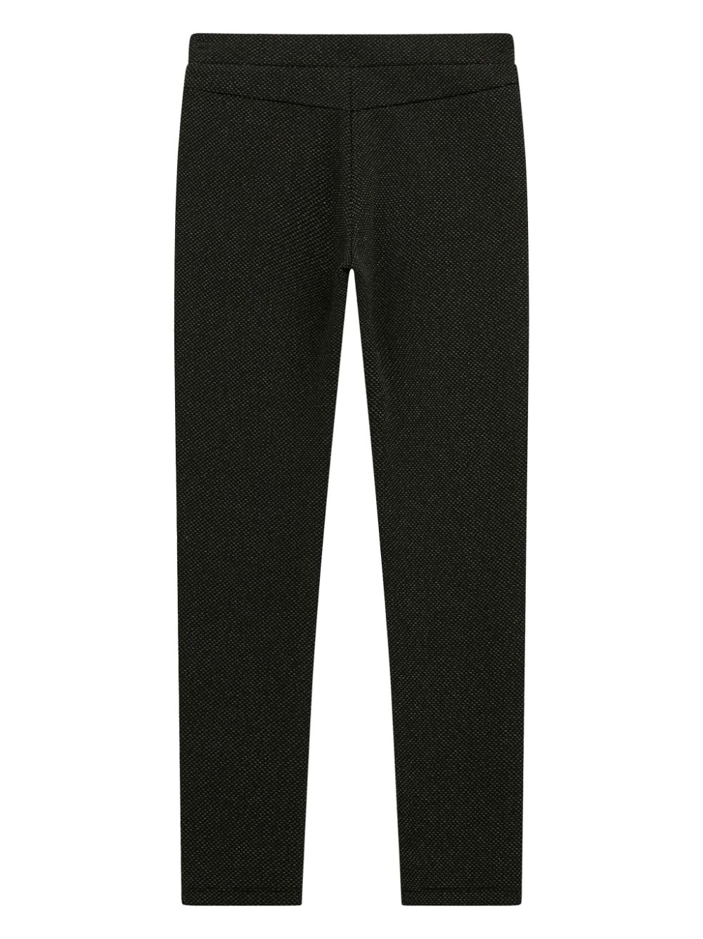 guess kids logo-plaque tapered trousers - Zwart