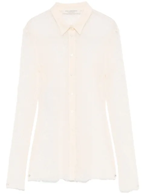Philosophy Di Lorenzo Serafini floral-lace shirt