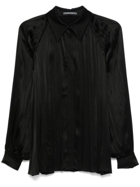 Alberta Ferretti pleated satin shirt