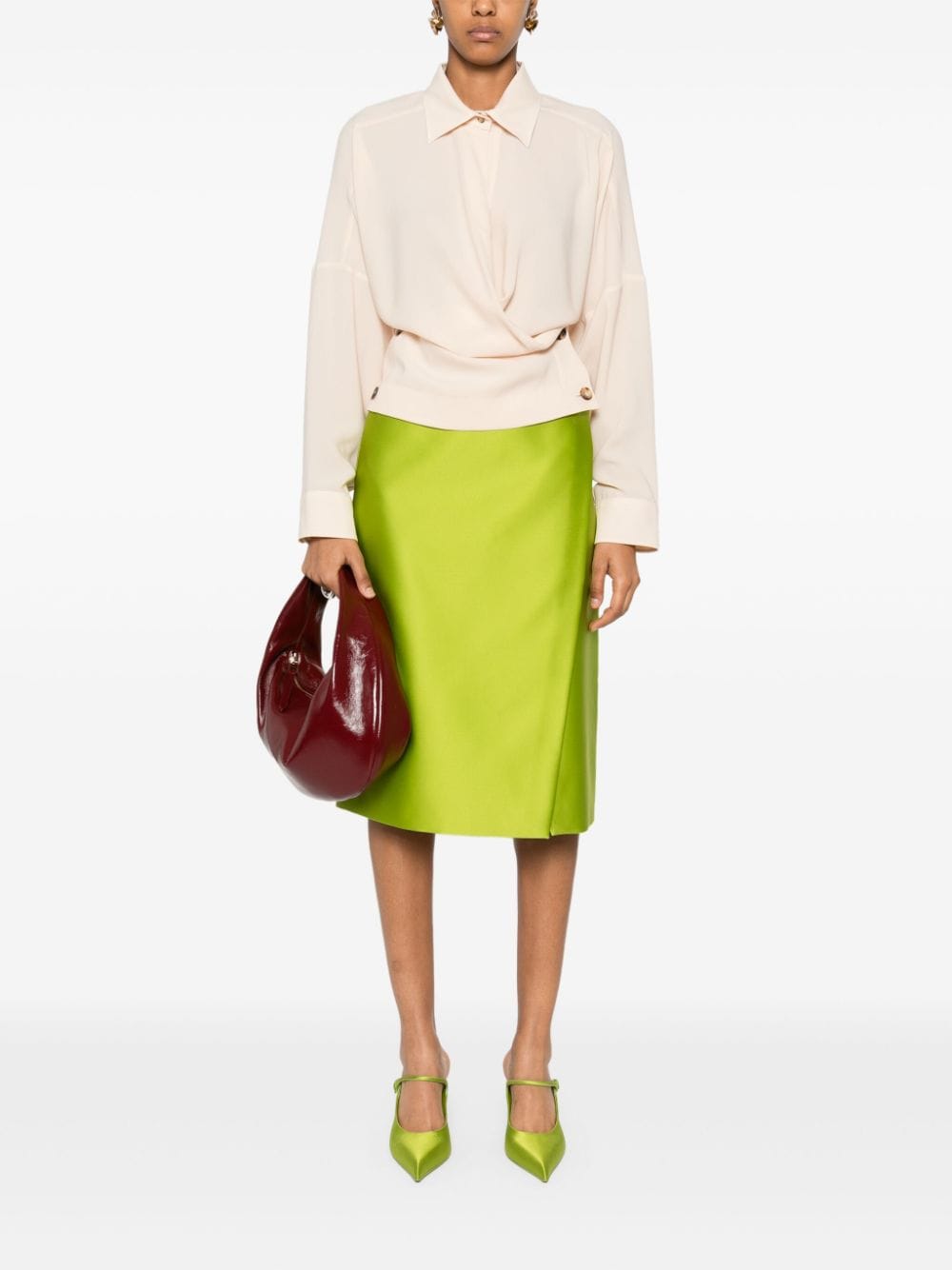 Philosophy Di Lorenzo Serafini wrap mini skirt - Groen