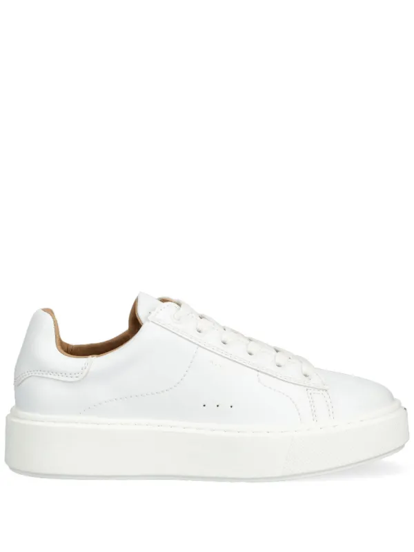 ★ ★ Alba Leather Sneakers White T52E0ARS300WT Alohas Sneakers Mens White Leather Low -Top Shoe Size US 10