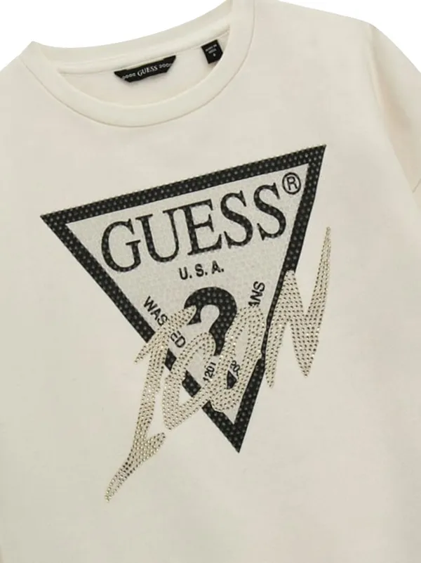 Guess Kids logo print Sweatshirt White FARFETCH AE