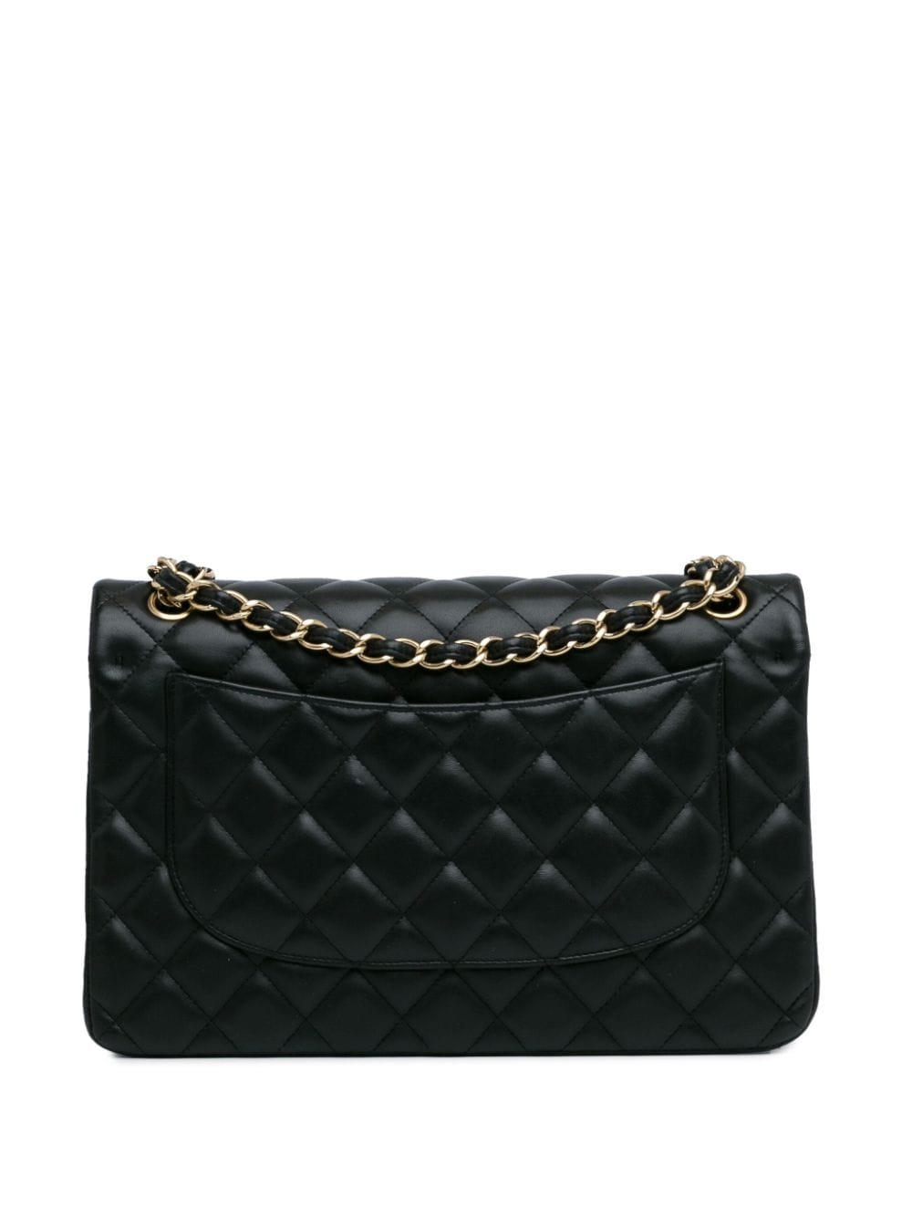 CHANEL Pre-Owned 2010-2011 Jumbo Classic lamsleren Double Flap schoudertas - Zwart