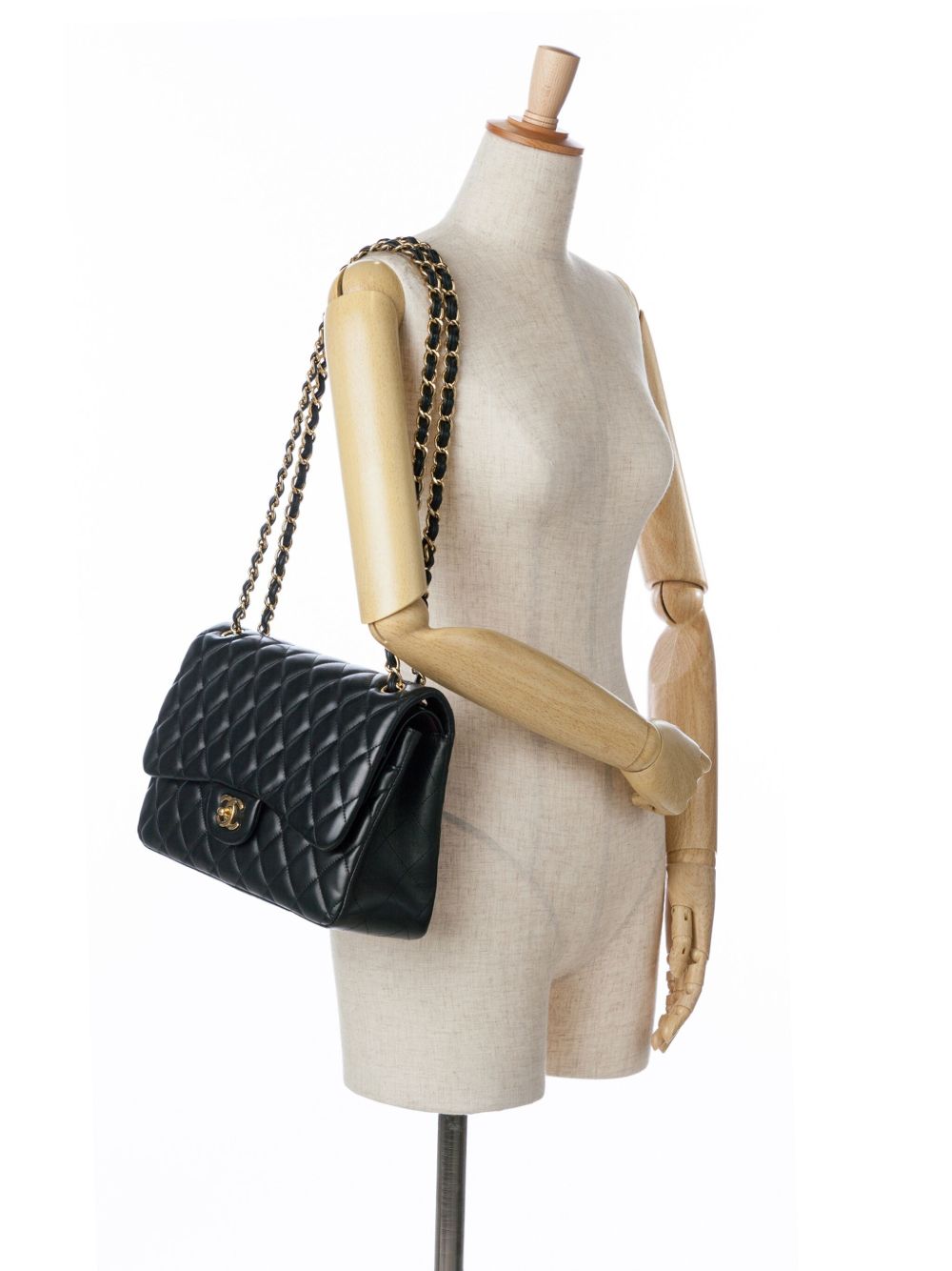 Affordable HOT SALE CHANEL 2010-2011 Jumbo Classic Lambskin Double Flap shoulder bag Women