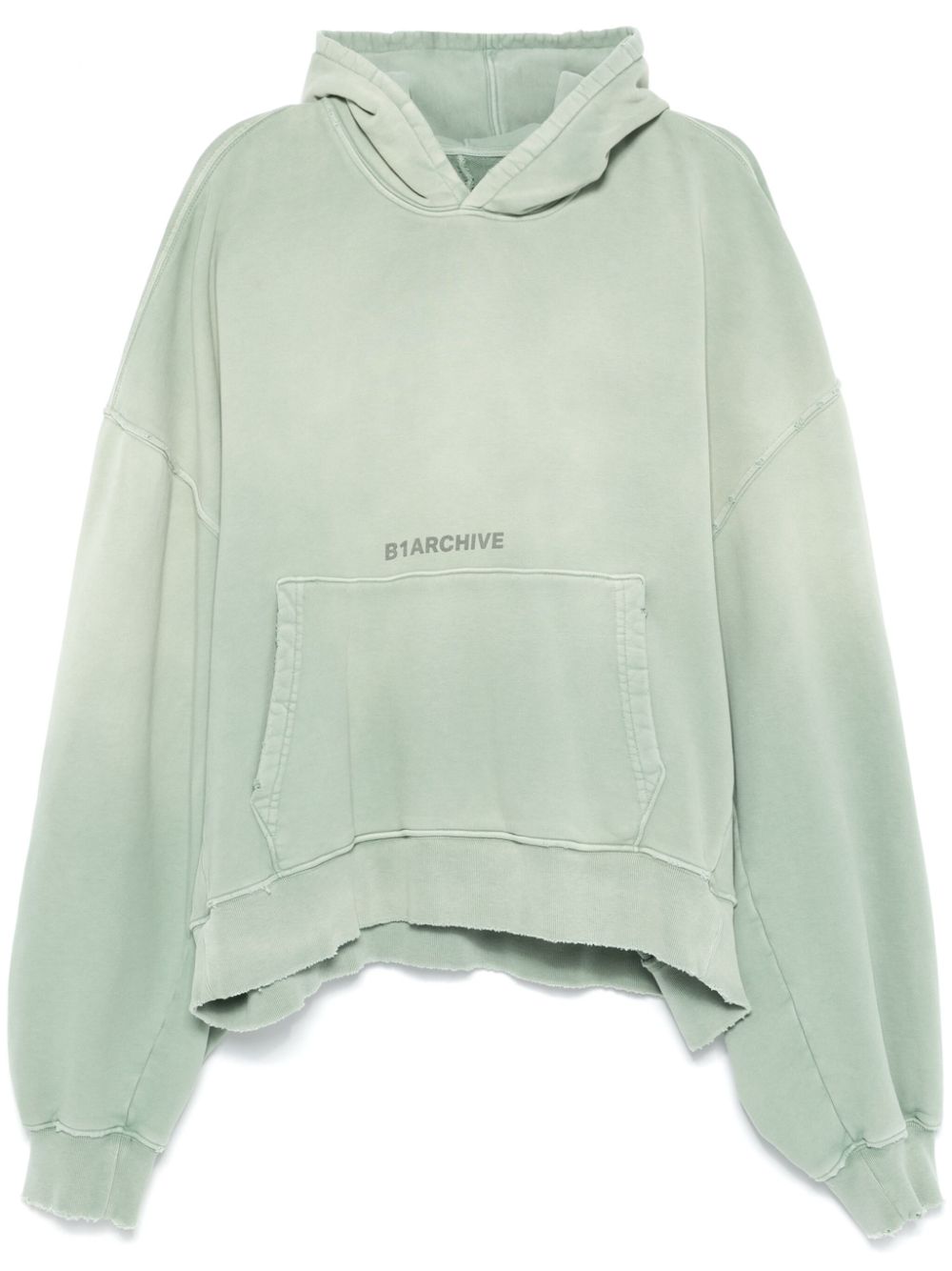 Shop B1archive Logo-print Hoodie In Green