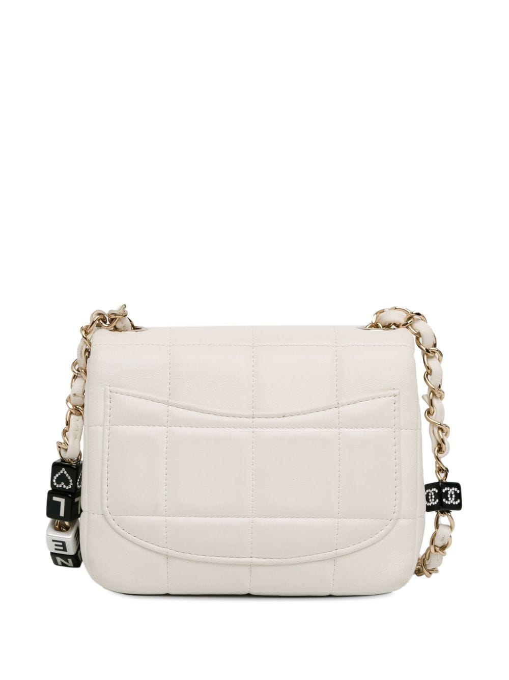 CHANEL Pre-Owned 2023 Mini Lambskin Monacoco Flap crossbodytas - Wit