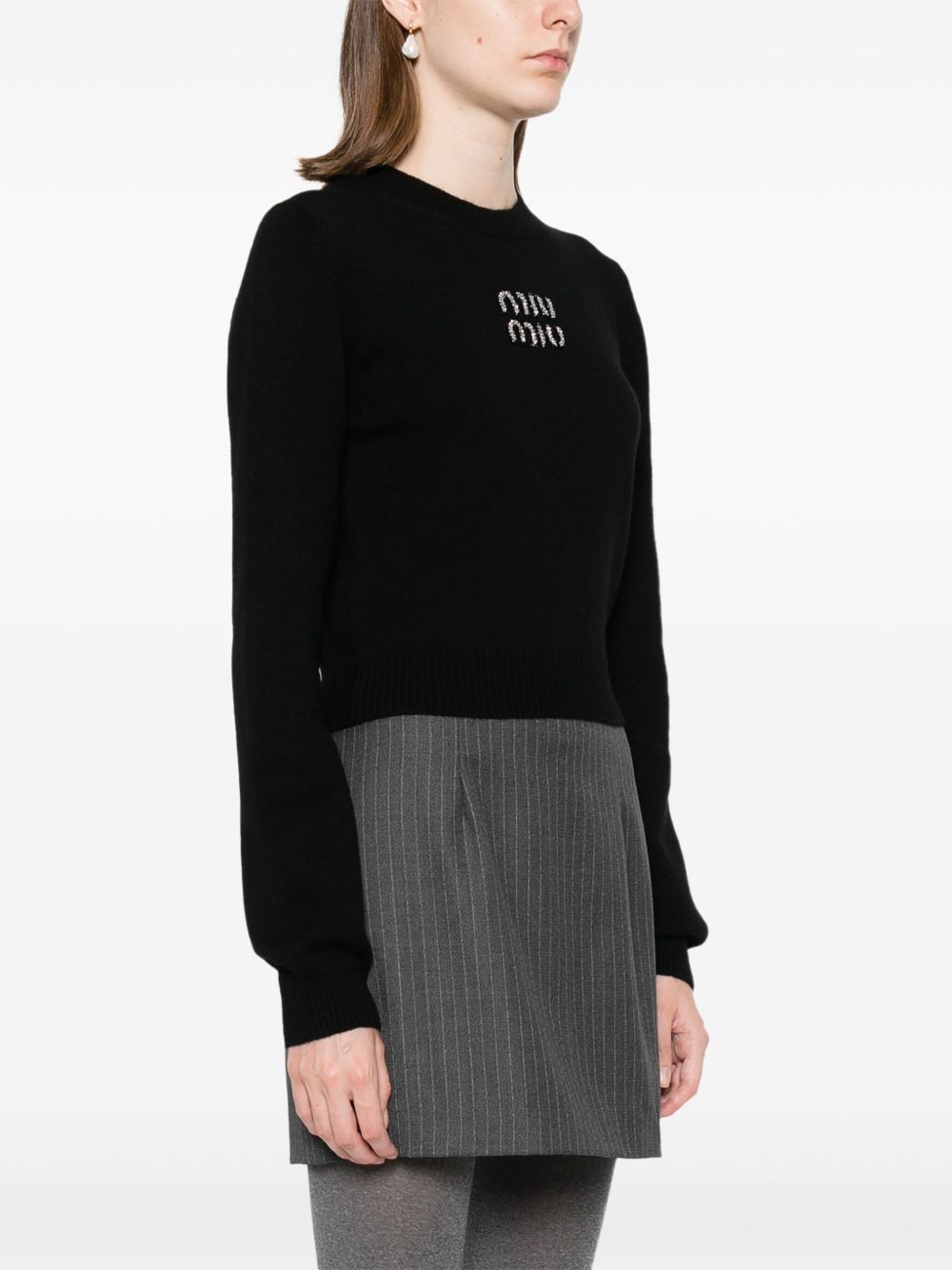 Miu Miu logo-embellished sweater Women