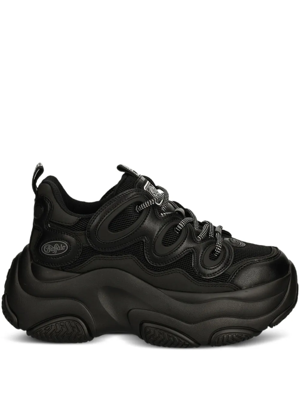Buffalo Sneakers met plateauzool Zwart