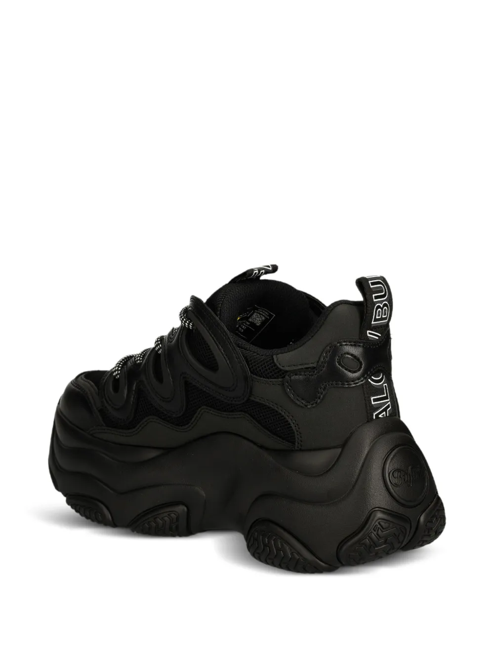 Buffalo Sneakers met plateauzool Zwart