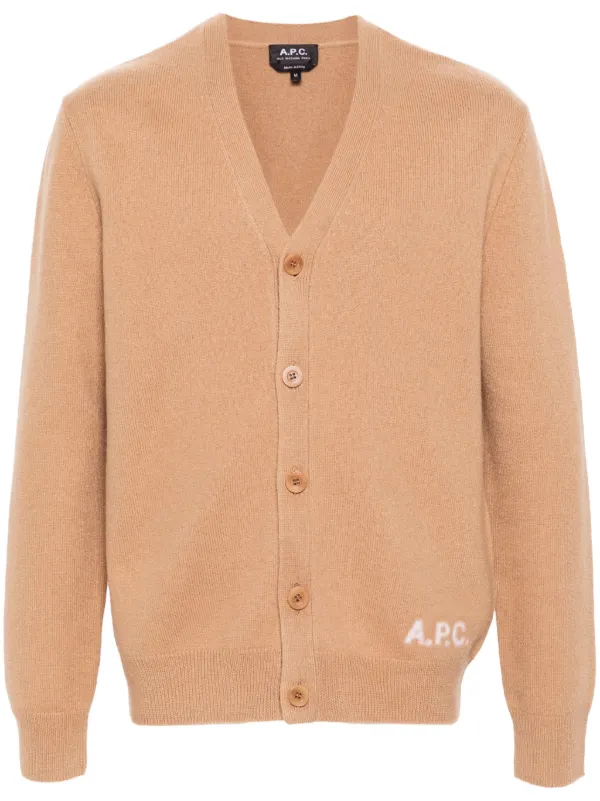 A.P.C. アーペーセー ウールカーディガン ブラウン メンズ サイズM A.P.C. Kenny カーディガン | ブラウン | FARFETCH JP