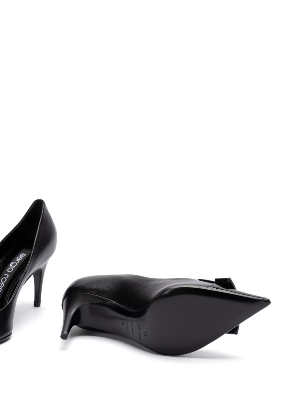 Sergio Rossi 75mm leather pumps Black