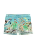 Molo Happy Ocean-print swim trunks - Blue