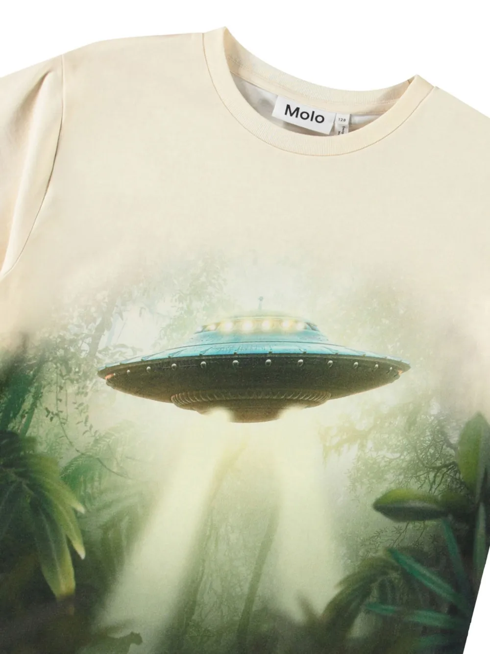 Molo T-shirt van biologisch katoen met grafische print Beige