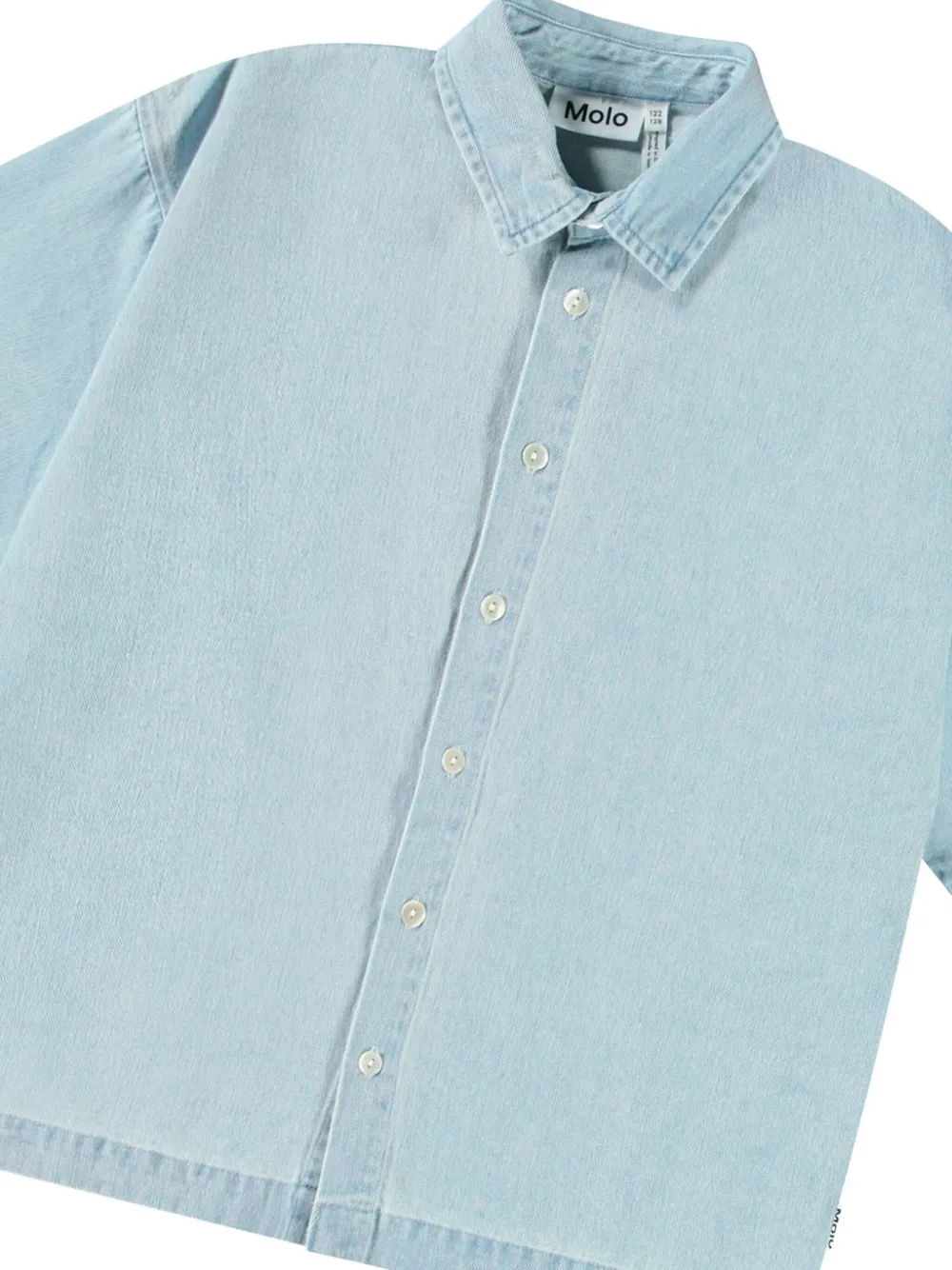 Molo Shirt van biologisch katoen met knopen Blauw
