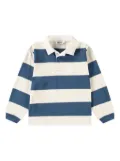 Molo striped organic cotton polo shirt - Blue