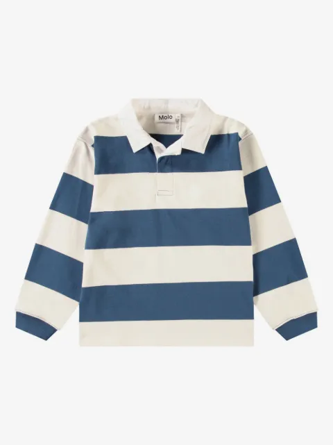 Molo striped organic cotton polo shirt