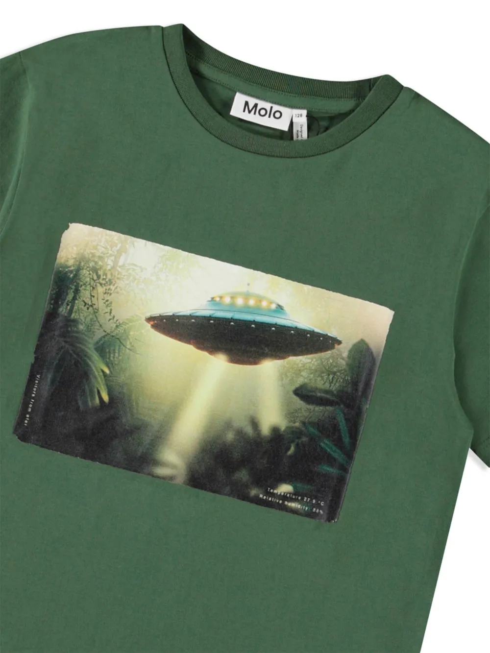 Molo T-shirt van biologisch katoen met grafische print Groen
